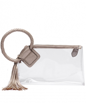 See Thru Transparent Clear Cuff Handle Clutch AD205T