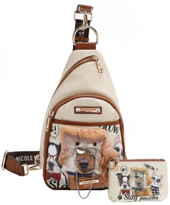 Sling Bag With Keychain Wallet By Nicole Lee BB17043