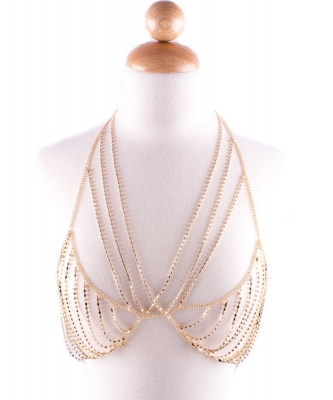 Body Chain Rhinestone Bra Like BD300028