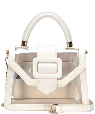 See Thru Buckle Flap Satchel BGS3713