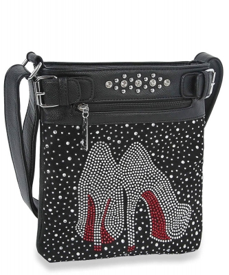 High Fashion Heels Rhinestone Crossbody Sling BHD-2353