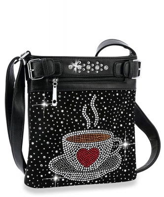 Rhinestone Coffee Cup Crossbody Sling BHD-2399