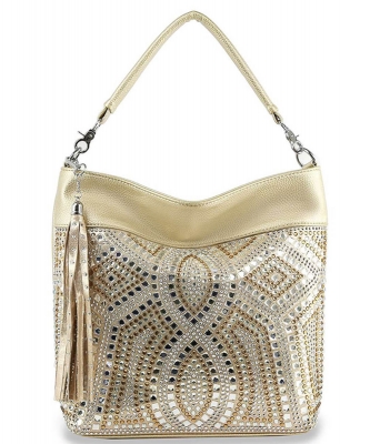 Rhinestone Bling Design Hobo Handbag BHD-4742