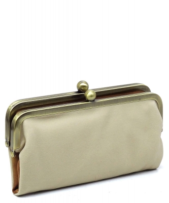 Suede Kiss Lock Clutch Wallet BP208SU