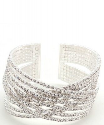 Criss Cross Rhinestone Cuff BS810005