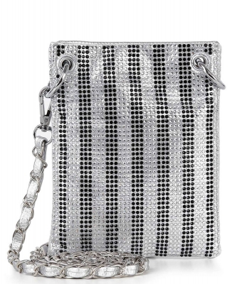 Striped Rhinestone Petite Crossbody Sling BXX-1141