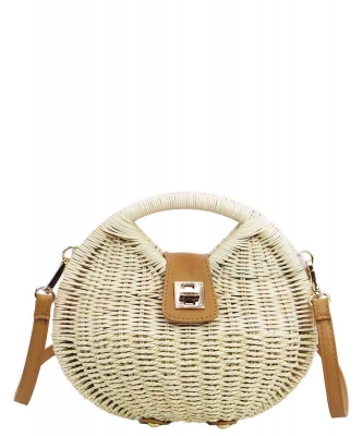 Rattan Straw Wicker Circle Purse Bag BZ-201