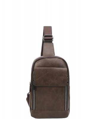 Plain Zipper Crossbody Bag C5-1069