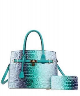 2in1 Crocodile Skin Shoulder Bag Wallet Set CE6794