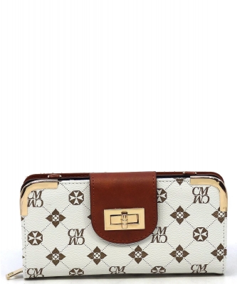 CM Monogram Turn Lock Crossbody Wallet CM041