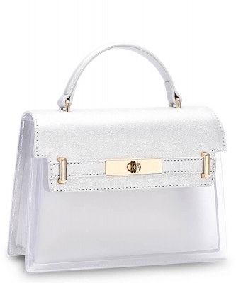 David Jones Transparent PVC Satchel Bag CM7449