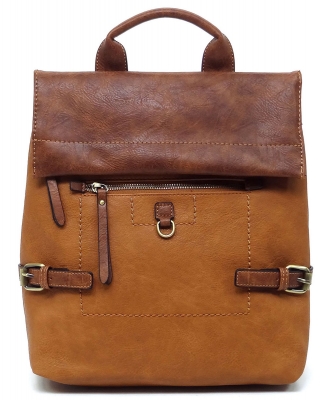 Fashion Colorblock Flap Backpack CMS048