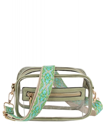 See Thru Boxy Crossbody Bag Guitar Strap CQF026-Z