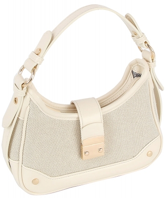 Faux Leather Canvas Top Handle Satchel CSD006