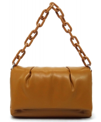 Acrylic Chain Link Puffy Flap Crossbody Bag CSD008