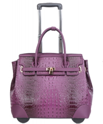 Fashion Faux Croc Rolling Luggage CY-8916