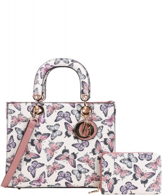 Butterfly The Tote Bag For Women With Wallet Df5-9143