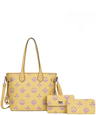 Fashion Faux Leather 3 in 1 Handbag Set DH-8091S