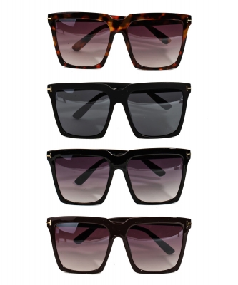 Acetate Square Frame Sunglasses Set DS460
