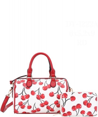 Fashion Cherry Monogram Shoulder Bag W/ Wallet DY-1222A