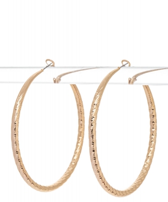 Iconic Large Textured Hoop Earrings EH703470