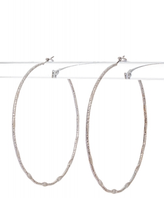 70mm Mix Texture Dainty Hoop Earrings EH703570