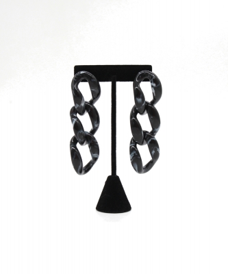 Color Chain Dangle Earring ES700097BKMT