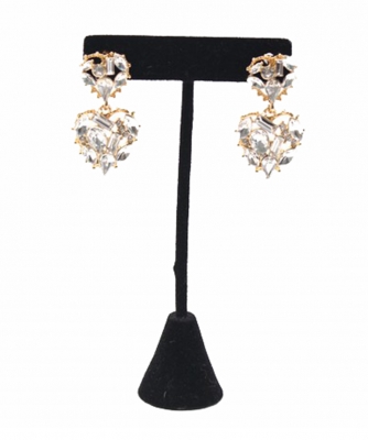 Rhinestone Shaped Stud Earrings ES700112HEART GOLD