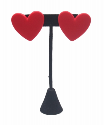 Heart Shaped Fashion Earrings ES700118 RED
