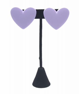 Heart Shaped Fashion Earrings ES700118 VIOLET