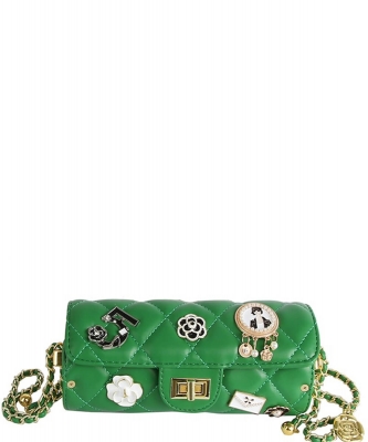 Lucky Charm Quilted Flap Crossbody Bag EWB075