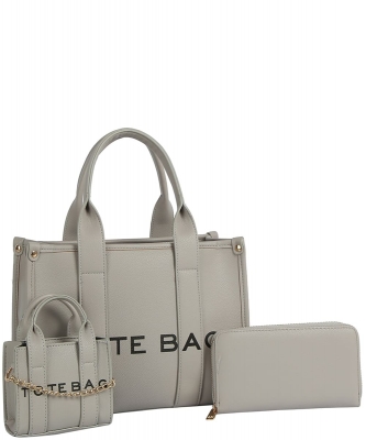 THE TOTE BAG 3-in-1 Tote Satchel Set EWB217-1W