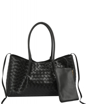 Fashion Woven Shoulder Bag With Wallet EWB239