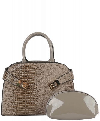 Croc Alligator 2-in-1 Dome Satchel EWB281