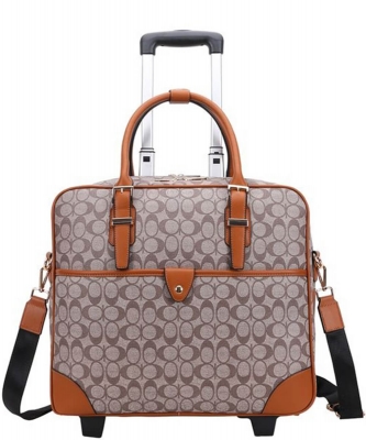 Oval Print Rolling Travel Bag FT-1257