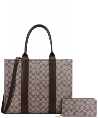 Oval Monogram Tote Bag With Wallet Set FT-9145W