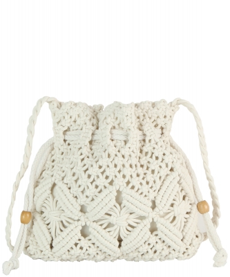 Crocheted Woven Macrama Drawing Crossbody GMS0009
