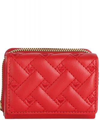 Heart Quilted Tri-fold Wallet GMS0030