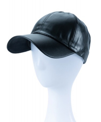 PU Leather Cap HA300083 BLACK