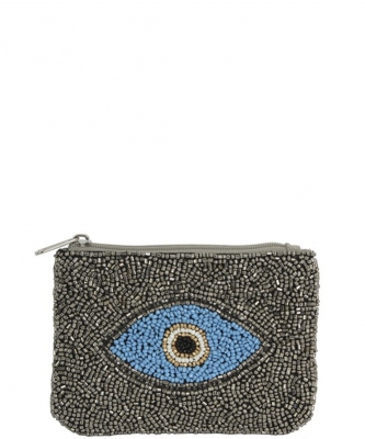 Fashion Eyelash Eye Seed Bead Zipper Bag HD-00221