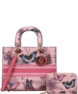 Butterfly Satchel Bag For Women With Wallet HD-9143A