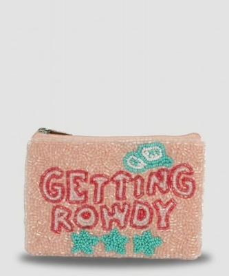 Ladies Fully Beaded Getting Rowdy Theme Coin Purse HD00522