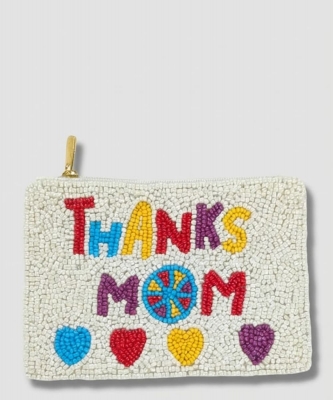 Thanks Mom Themed Fully Beaded Coin Purse  HD00705