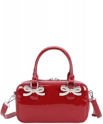 Bow Embellished Top Handle Mini Crossbody Bag HDJ-1283