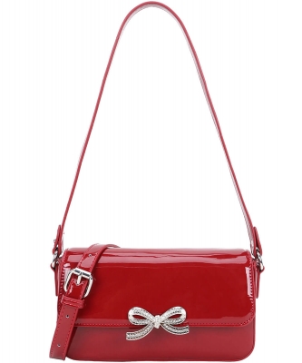 Self-Portrait Bow-Detail Leather Shoulder Bag HDJ-1285
