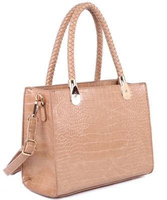 Croc Alligator Top Handle Satchel KMS30324