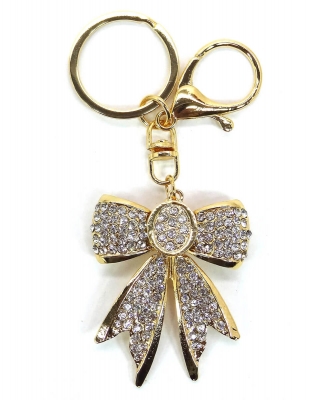 Rhinestone bow keychain KY820011