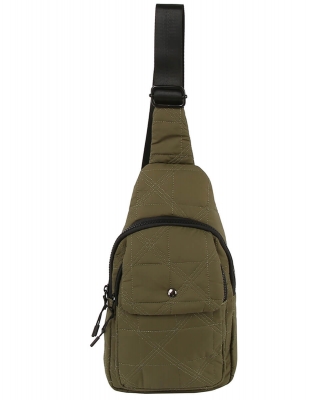 Fashion Quilted Nylon Sling Bag LCZ006