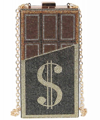 Chocolate Dollar Clutch Bag LGZ034