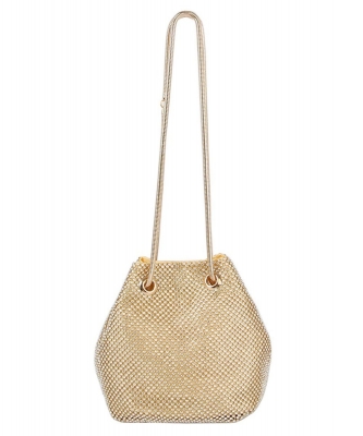 Sparkly Gold Pouch Evening Purse Handbag LGZ074